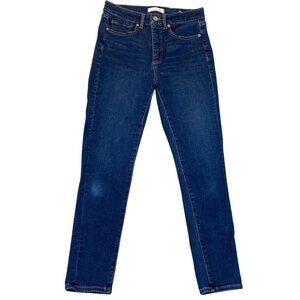 Loft Womens Jeans 26/2P High-Rise Skinny Stretch Blue Denim Dark Wash Casual